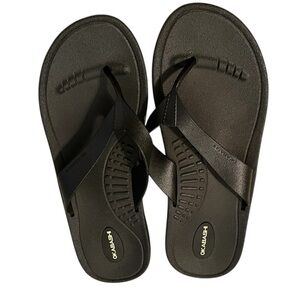 Okabashi Black Flip Flops Women’s Size 10.5‎ (L) | Arch Support | Slip-Resistant